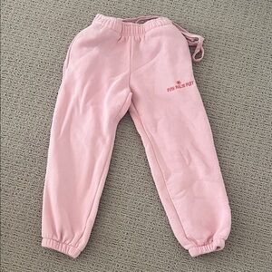 Pink Kids Jogger Sweatpants with Drawstring